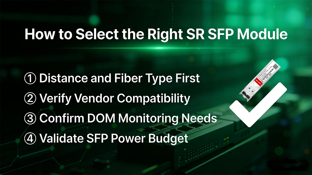 How to Select the Right SR SFP Module