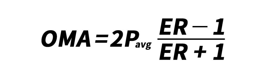 OMA in terms of Pavg and ER